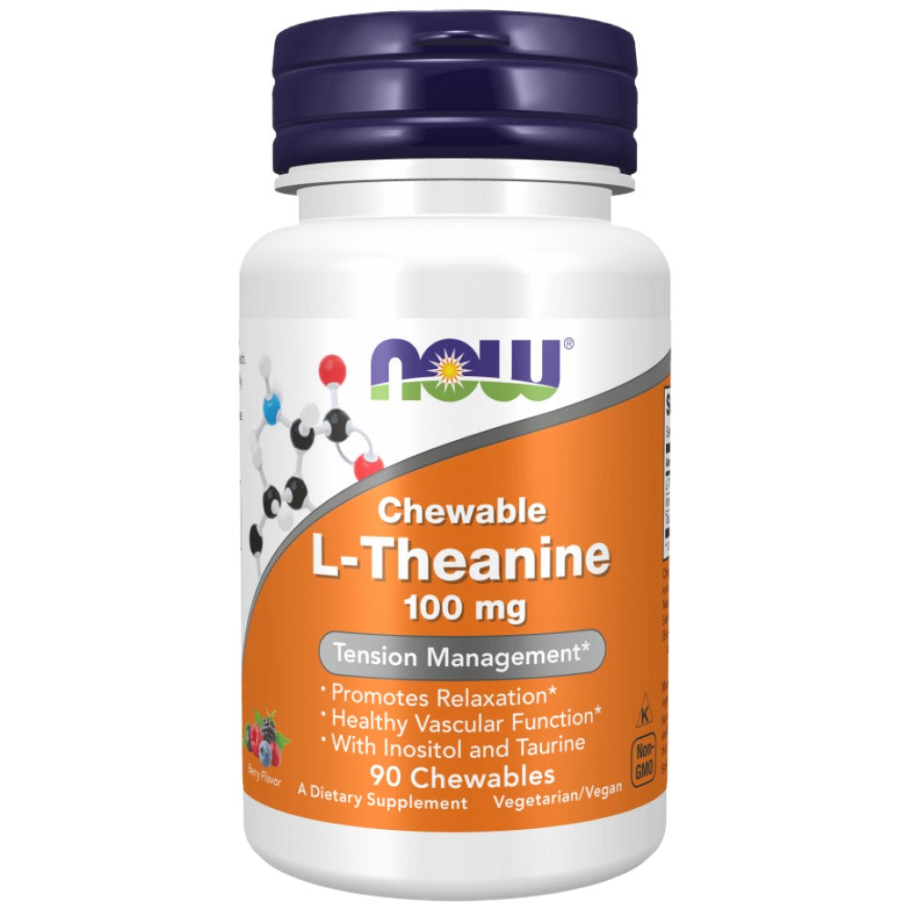 L-teanină 100 mg mestecat | cu Inositol & Taurine - 90 de tablete masticabile