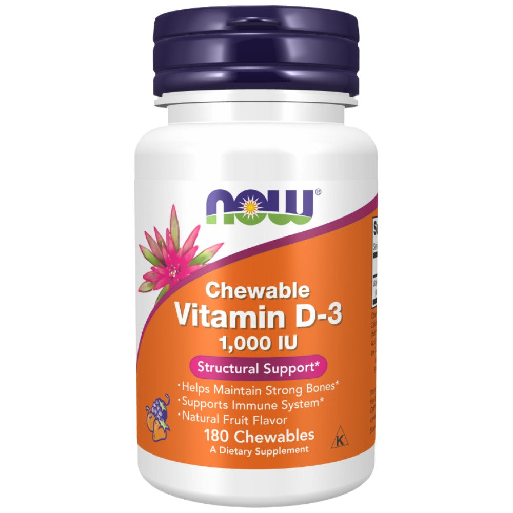 Vitamina D-3 1000 UI | Masticabil - 180 de tablete masticabile