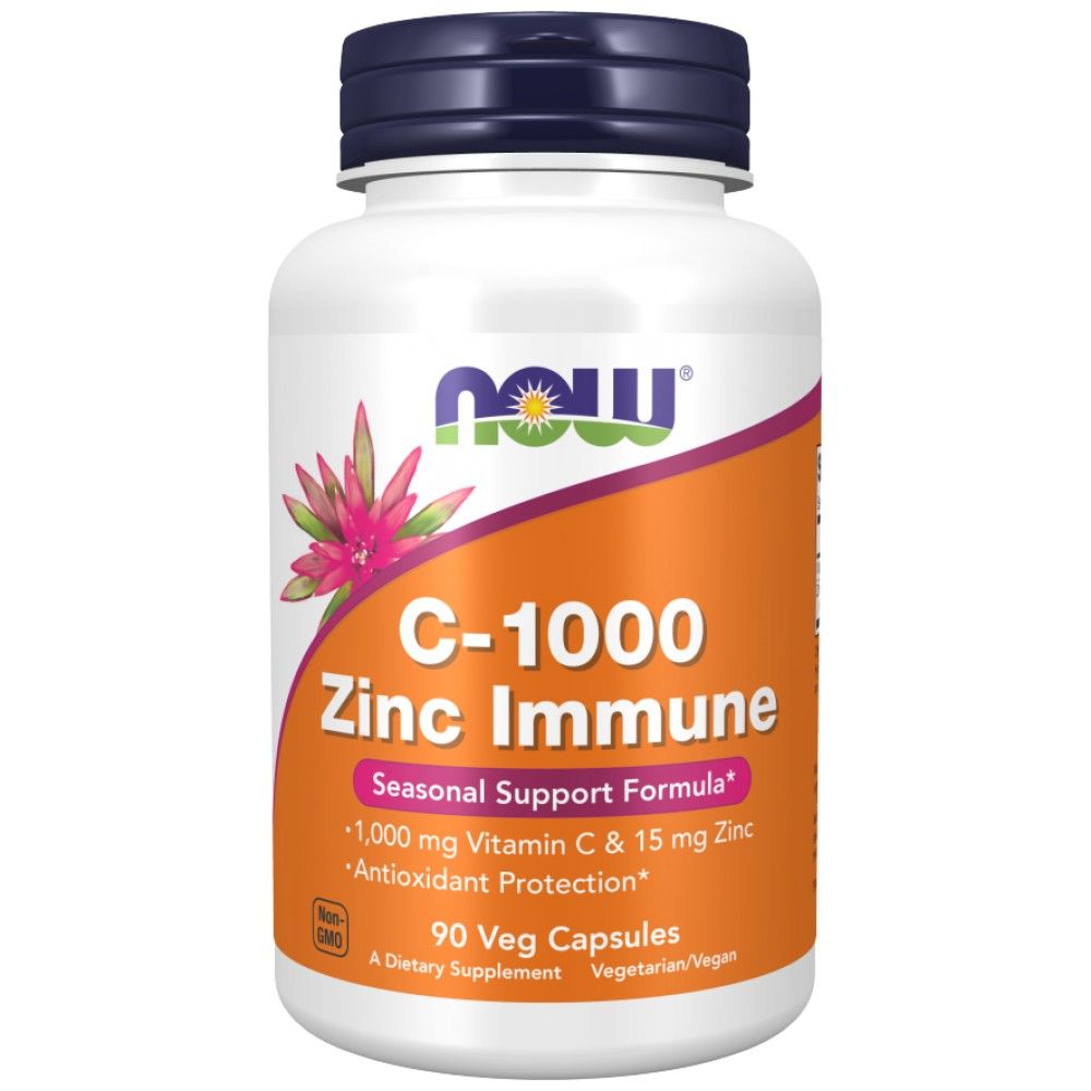 C-1000 Zinc Imun | Vitamina C + Bisglicinat de zinc - 90 capsule
