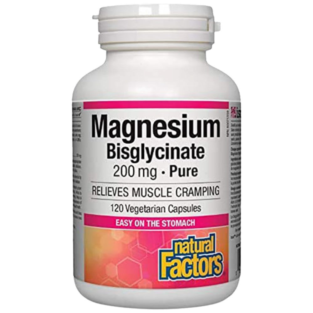 Bisglicinat de magneziu 200 mg - 120 capsule