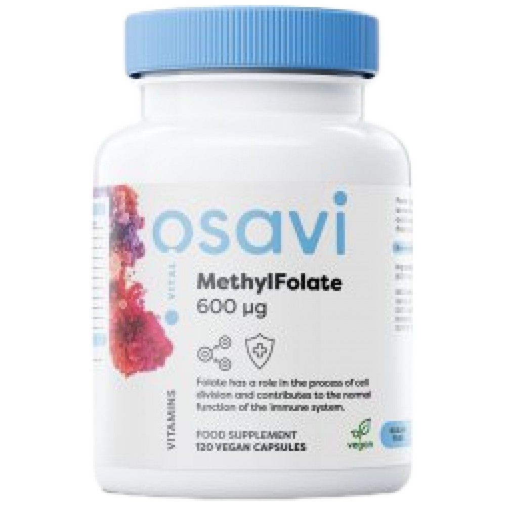 Folat de metil 600 mcg | cu Quatrefolic® - 120 capsule