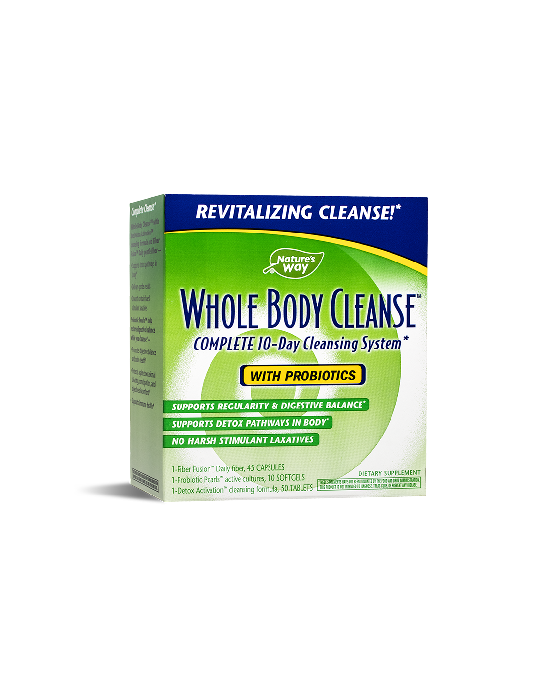 Program de curățare de 10 zile - Mișcări regulate ale intestinului, digestie bună și detoxifiere, 45 capsule/10 capsule softgel/50 comprimate