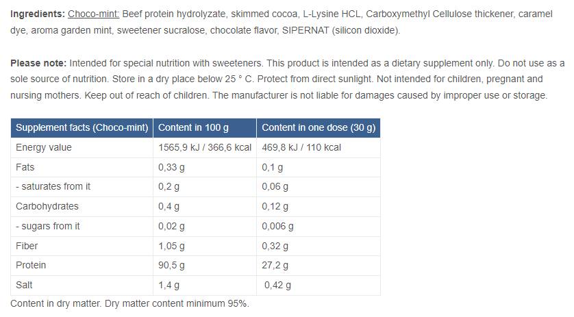 100% proteine din carne de vită - 1500 de grame