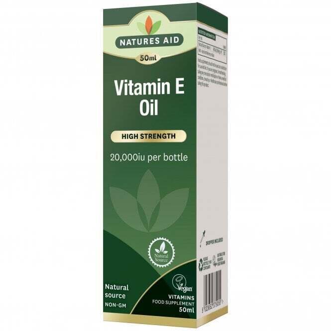 Vitamina E lichidă naturală (ulei de vitamina E naturală 100%) 20.000iu 50ml NaturesAid