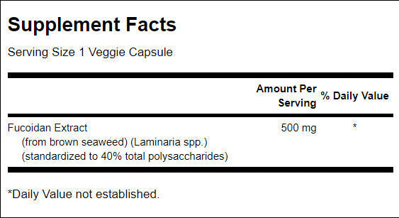 Extract de fucoidan 100% pur cu putere maximă - 60 de capsule