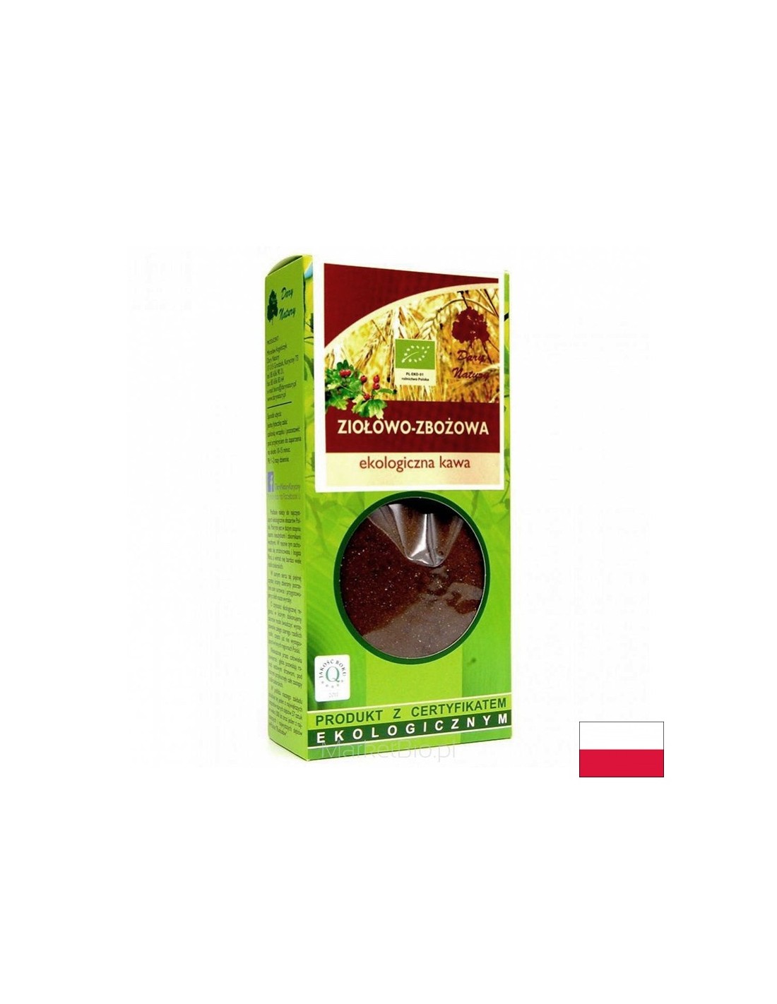 Cafea pe bază de plante din boabe și ierburi Bio, 100 g Dary Natury