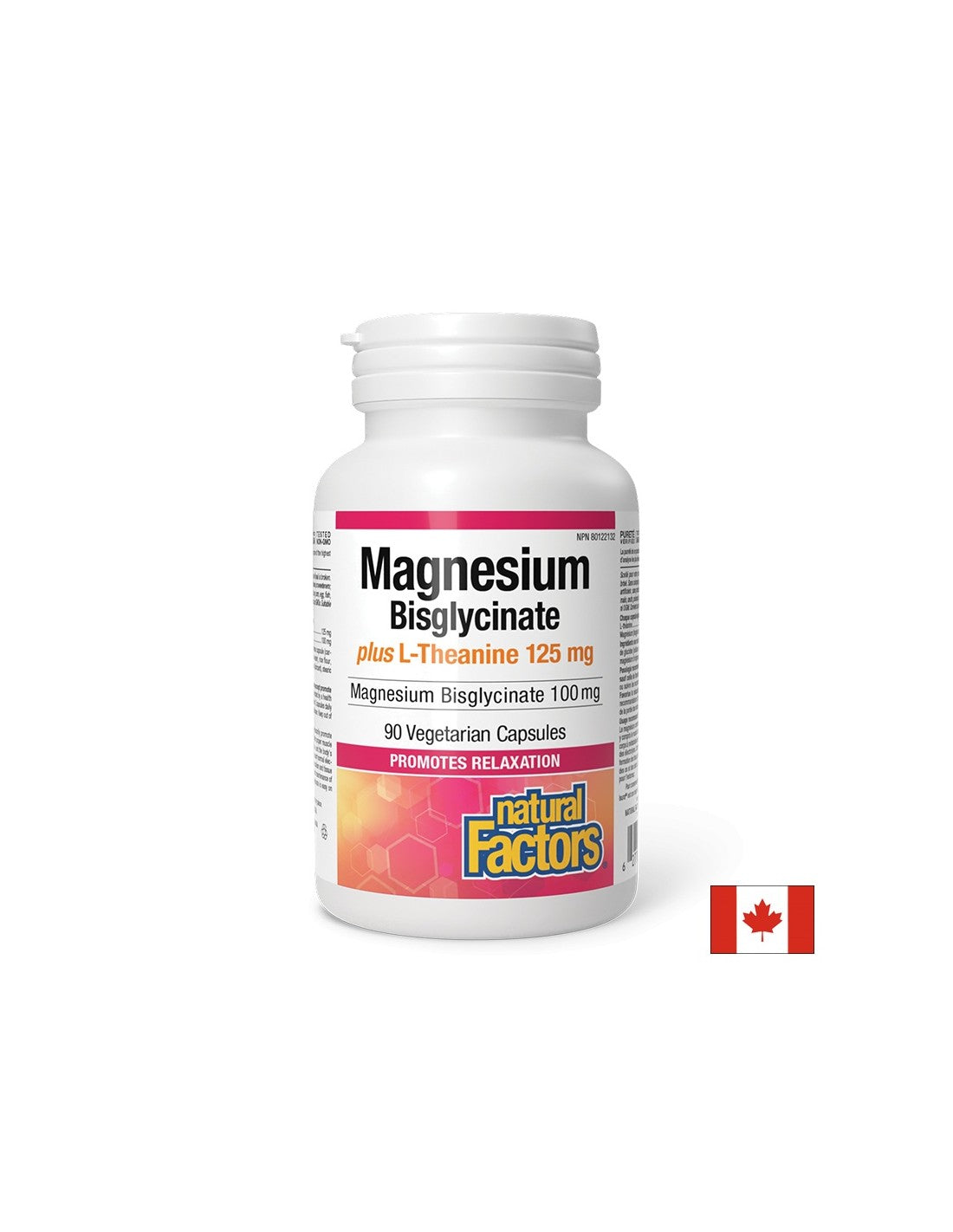 Stres și bună dispoziție - Magneziu (bisglicinat) 100 mg + L-Teanină 125 mg x 90 capsule