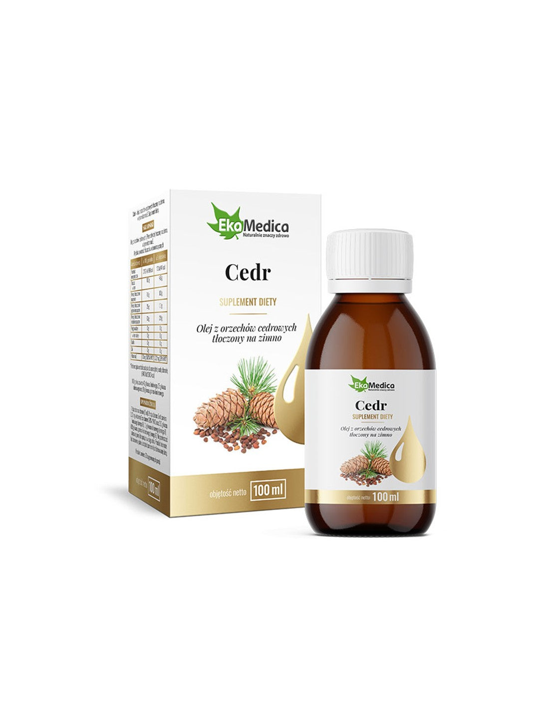 Ulei de nuci de pin presat la rece, 100 ml