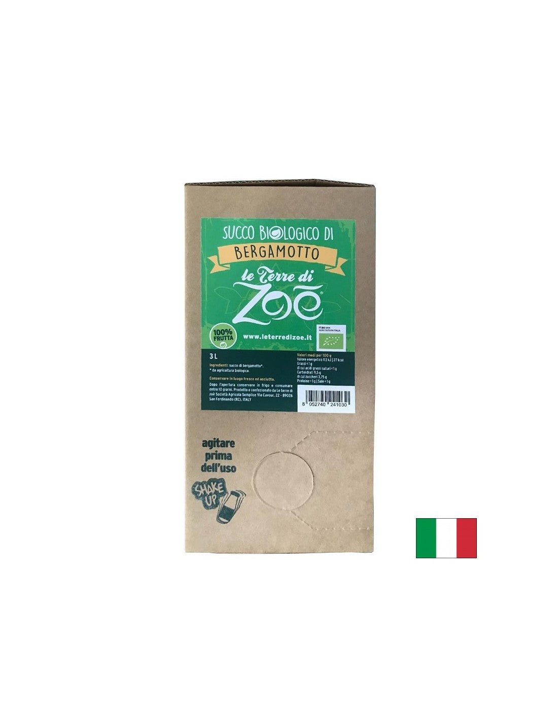 Suc de bergamotă 100% organic, 3 L