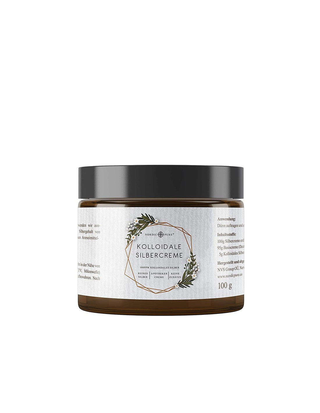 Crema de fata si corp cu argint coloidal (100 ppm), 100 g