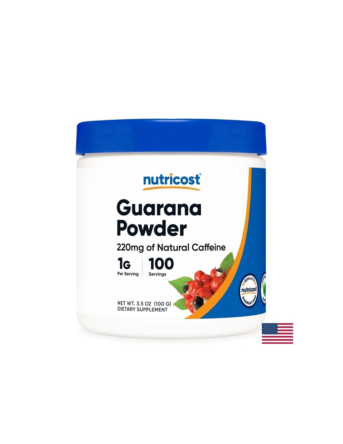 Scădere în greutate - Guarana, 1000 mg x 100 g pulbere