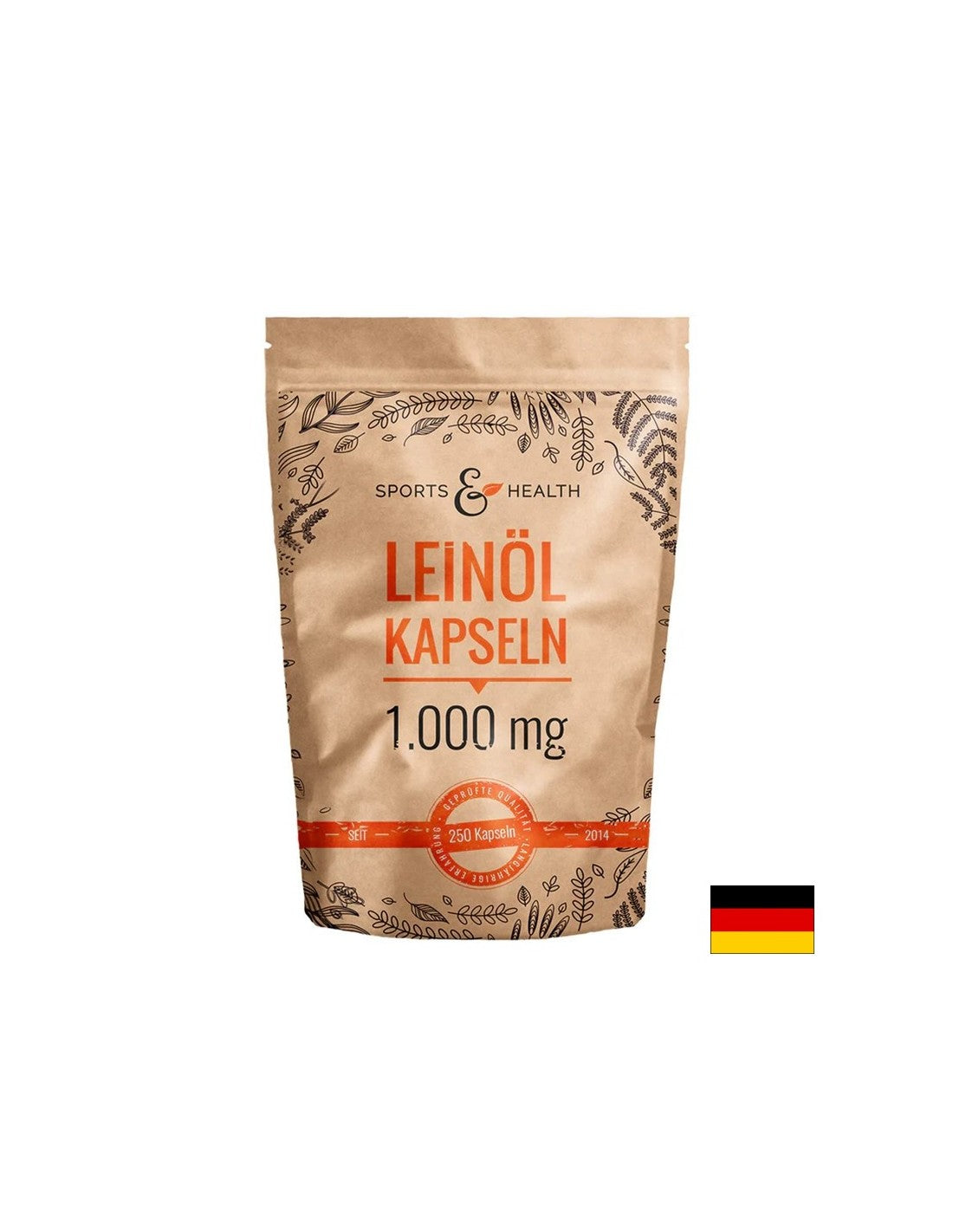 Pentru a susține imunitatea, funcția inimii și a creierului - Ulei de semințe de in, 1000 mg x 250 capsule