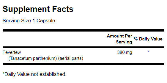 Feverfew 380 mg - 100 capsule