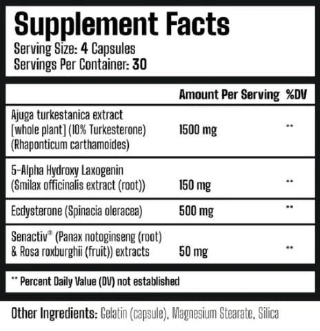 Nattyquad | Natural Muscle Building Stack - 120 capsule