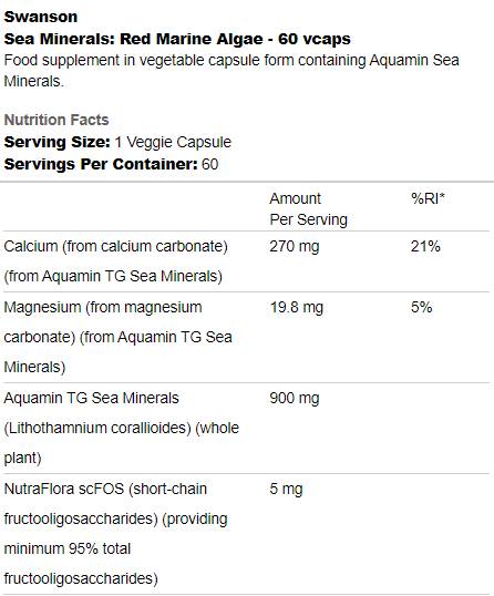 Minerale marine | Red Marine Algae 60 capsule