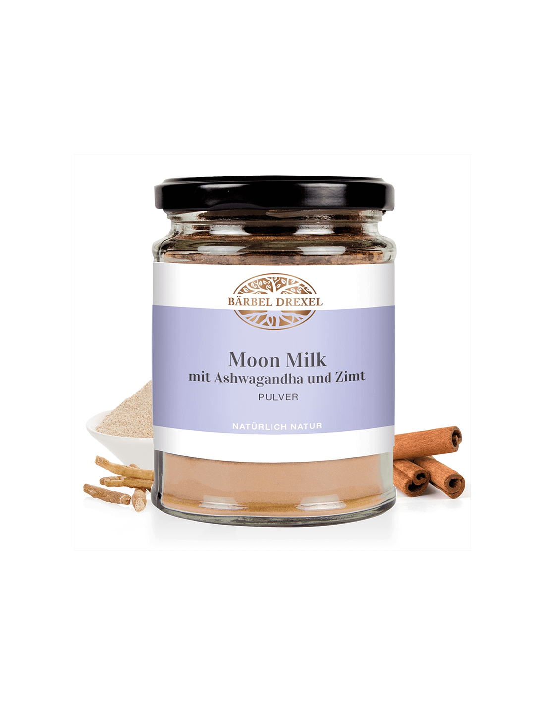 Somn rapid și relaxare - lapte lunar cu ashwagandha și scorțișoară, 120 g, pudră
