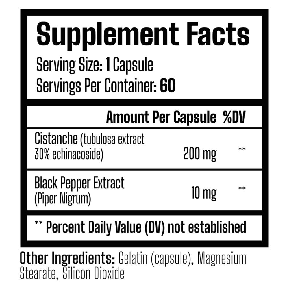 Cistanche | Tubolosa Extract ~ Test & Libido Booster - 60 капсули - Feel You