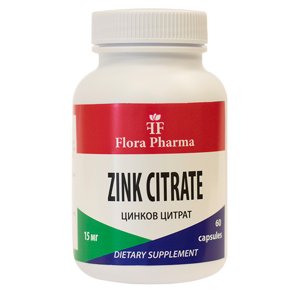 CITRAT DE ZINC 15 mg /60 capsule, 60 doze/ FLORA PHARMA