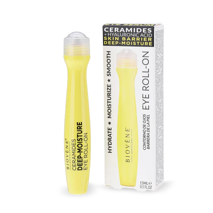 Roller hidratant pentru conturul ochilor cu ceramide cu acid hialuronic 15 ml