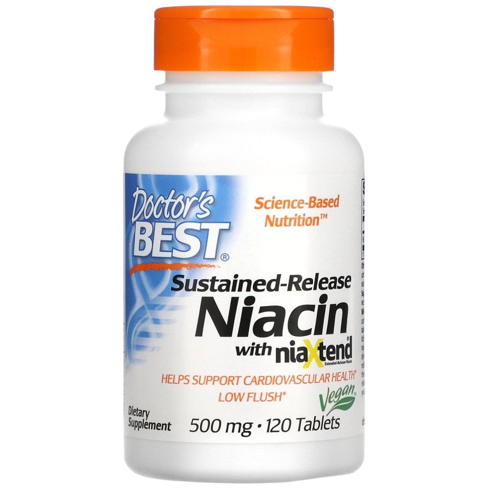 BEST Niacin cu eliberare în timp cu Niaxtend 500 mg - 120 tablete