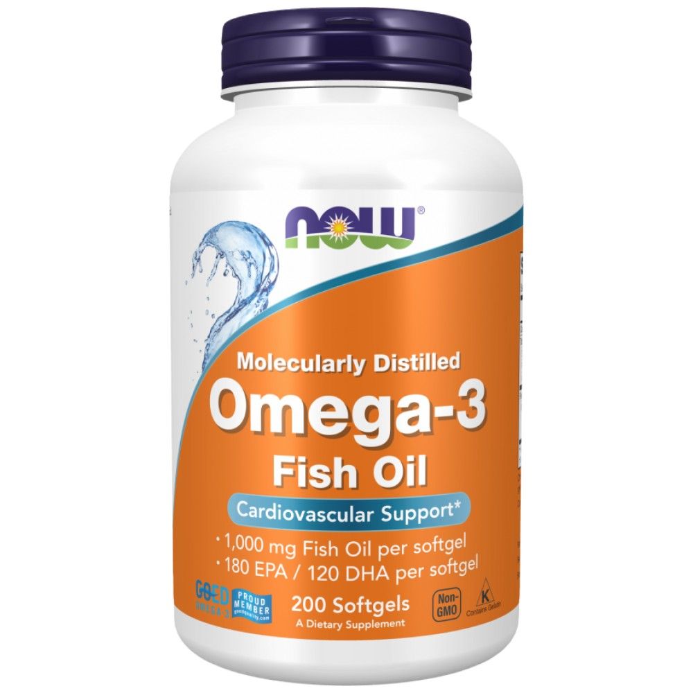 Omega 3 1000 mg / Distilat Molecular - 200 capsule de gel