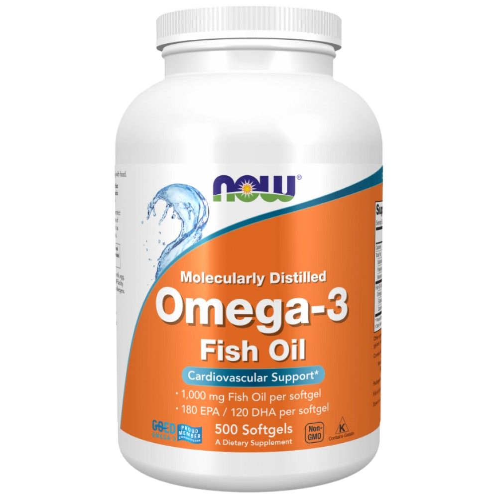 Omega 3 1000 mg / distilat molecular - 500 capsule de gel