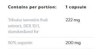Tribulus Terrestris 90% | 200 mg Saponine - 90 capsule