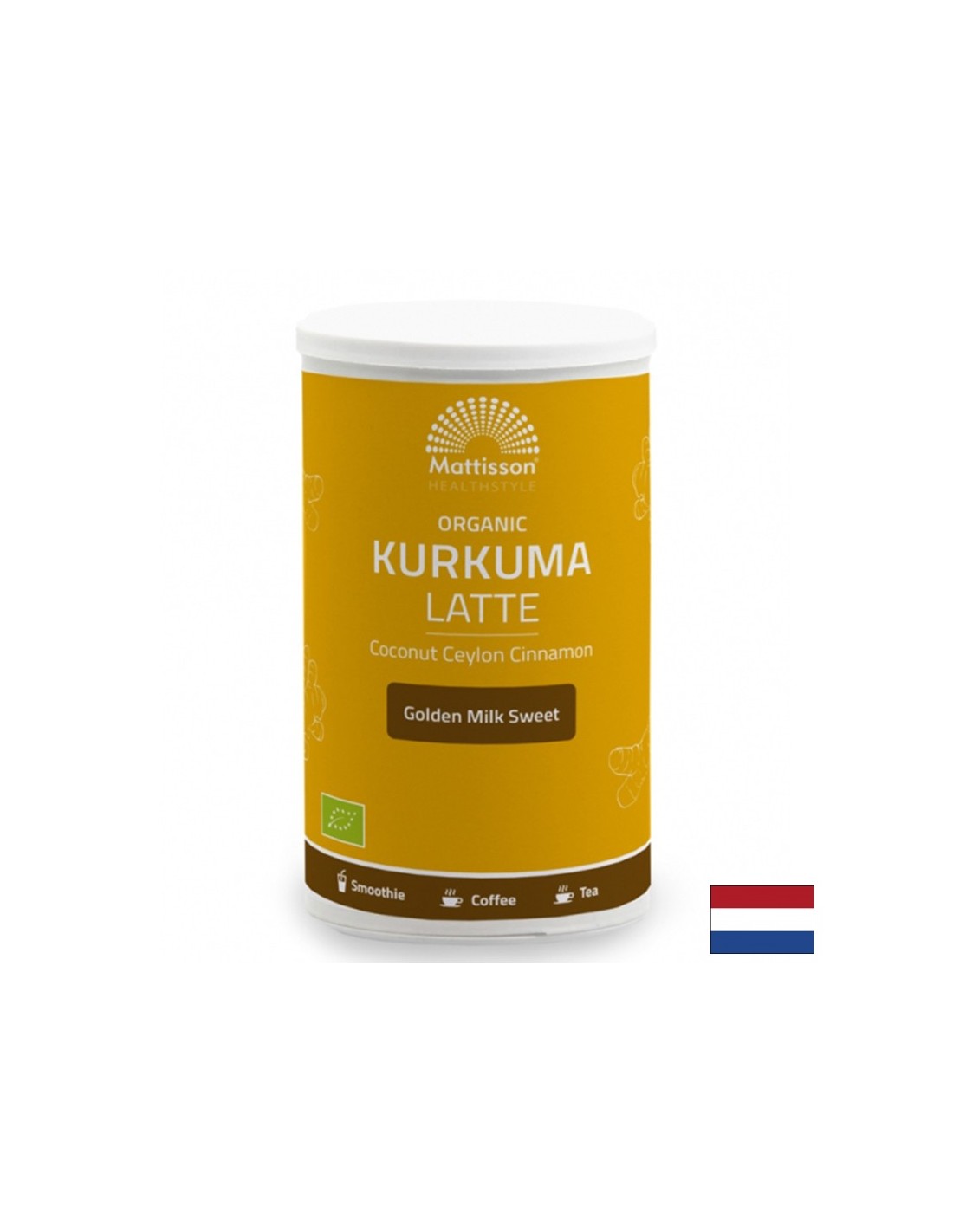 Turmeric Latte organic cu nucă de cocos și scorțișoară de Ceylon, 175 mg pulbere