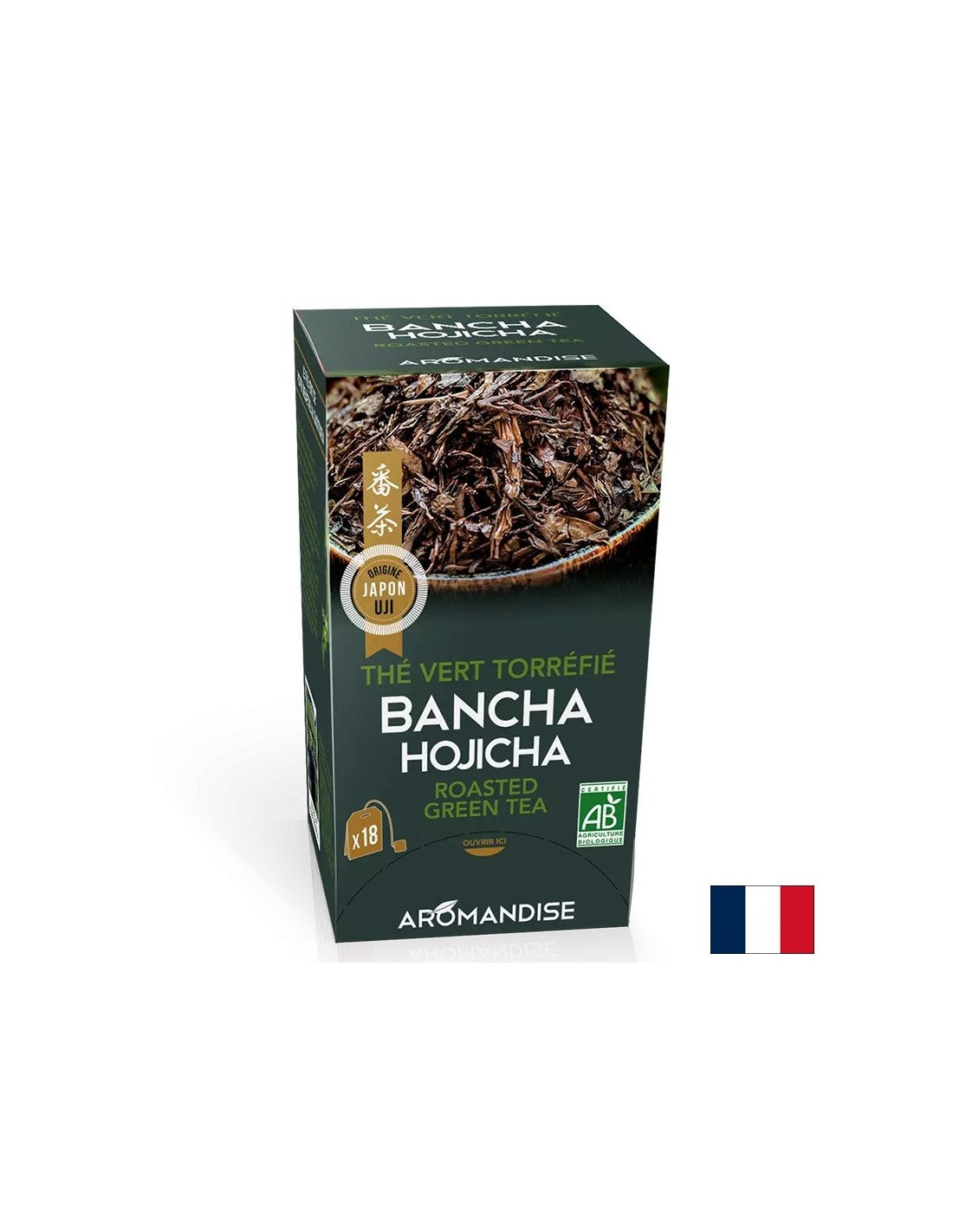 Ceai Bancha Hodzhicha (frunze de ceai verde prăjite), 18 pliculețe de filtru
