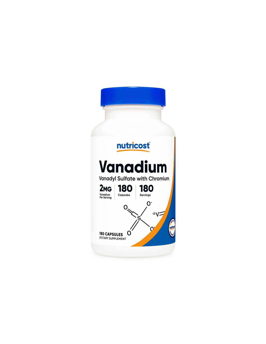 Diabet Cardiovascular - Vanadium Plus Chromium Nutricost 180 Capsule