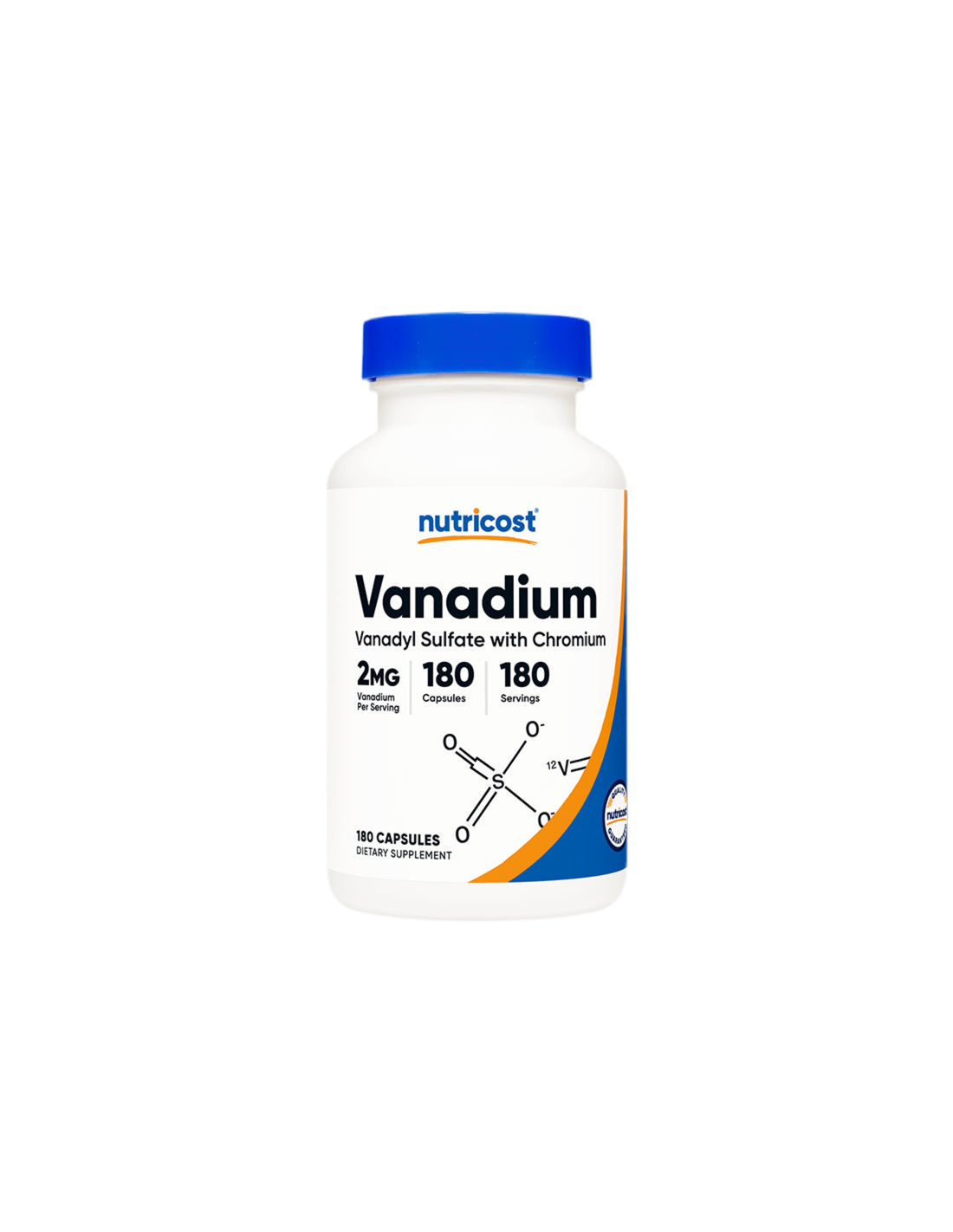 Diabet Cardiovascular - Vanadium Plus Chromium Nutricost 180 Capsule