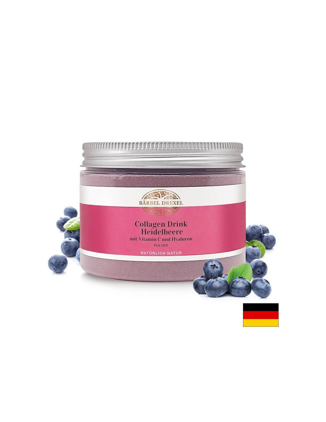 Pentru piele tanara si proaspata - Colagen, acid hialuronic, vitamina C si afine, 180 g pudra, 30 doze