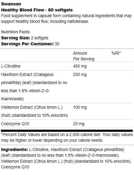 Healthy Blood Flow 60 capsule de gel