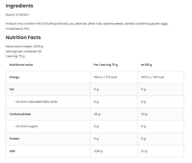 Vitargo | Cel mai rapid combustibil pentru corp - 1000 грама