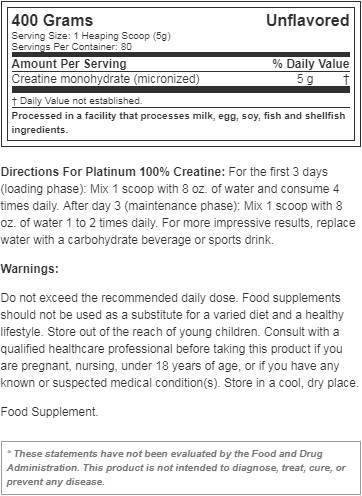 Creatina de platină - 200 de grame