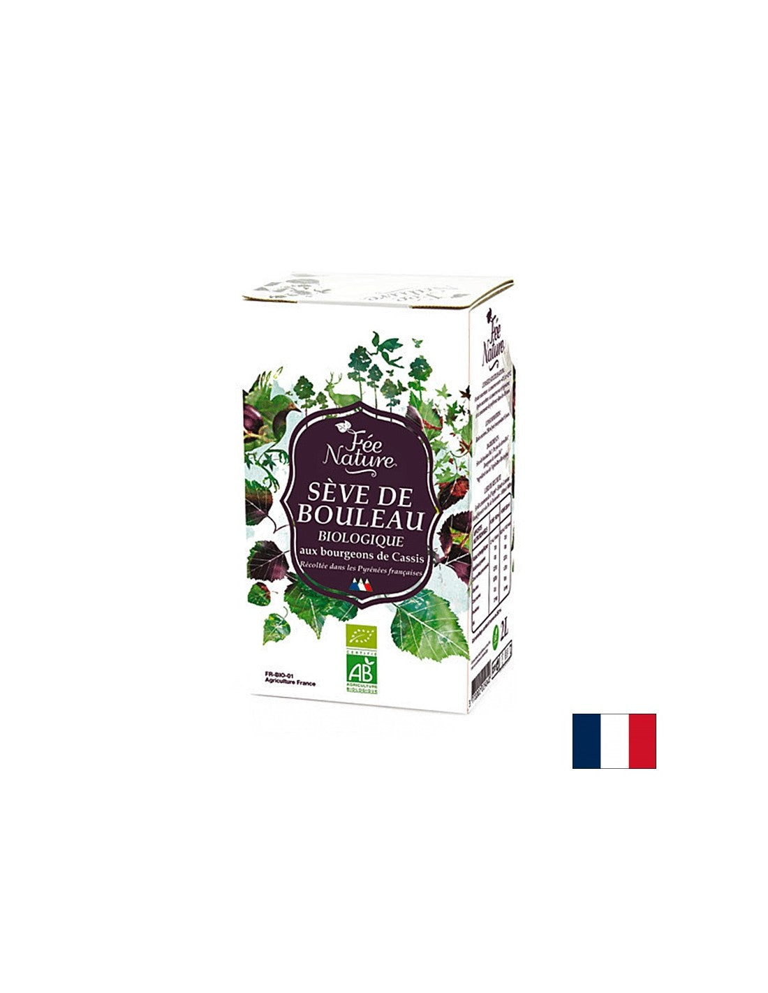 Suc organic de mesteacăn din Pirinei și suc de coacăze negre - Detoxifiere, imunitate și sănătatea inimii, 2 litri