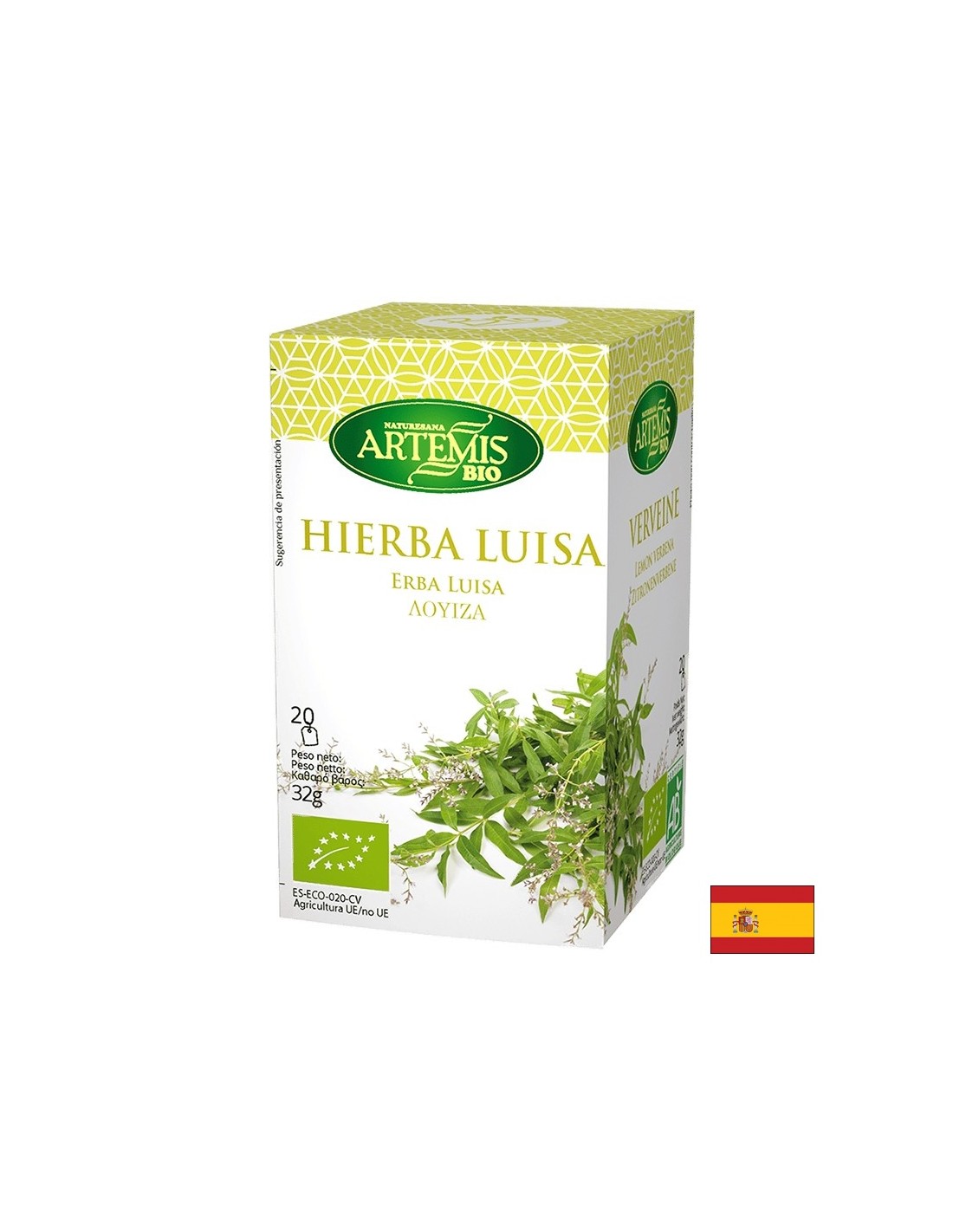 Ceai organic de verbenă cu lămâie, 20 pungi de filtru