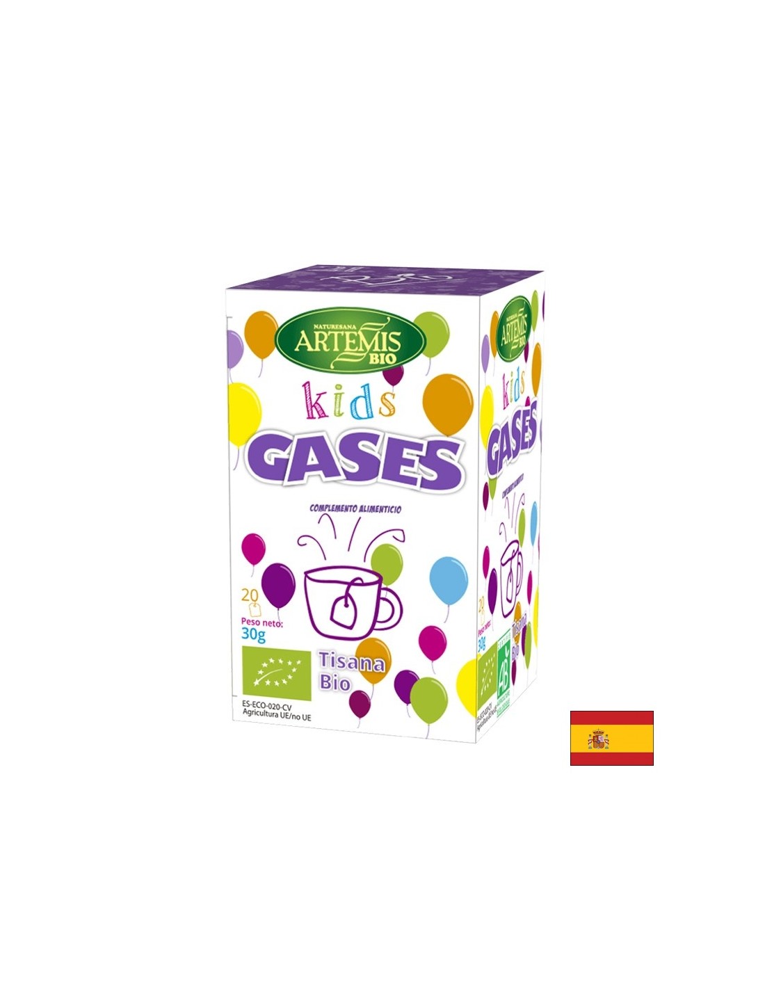 Ceai pentru copii cu gaze si probleme digestive Bio, 20 pungi de filtru Herbes del Moli