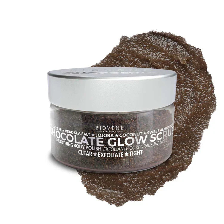 Exfoliant cu strălucire cu ciocolată pentru piele netezită și hrănitoare 200 g