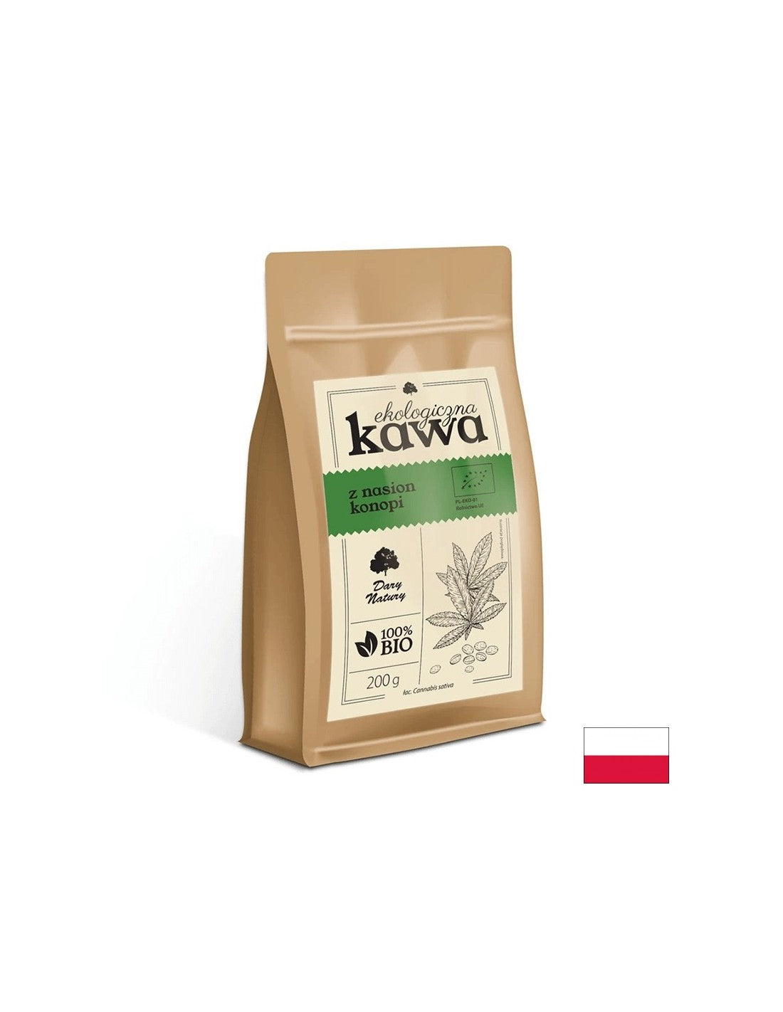 Cafea organică din semințe de cânepă, 200 g