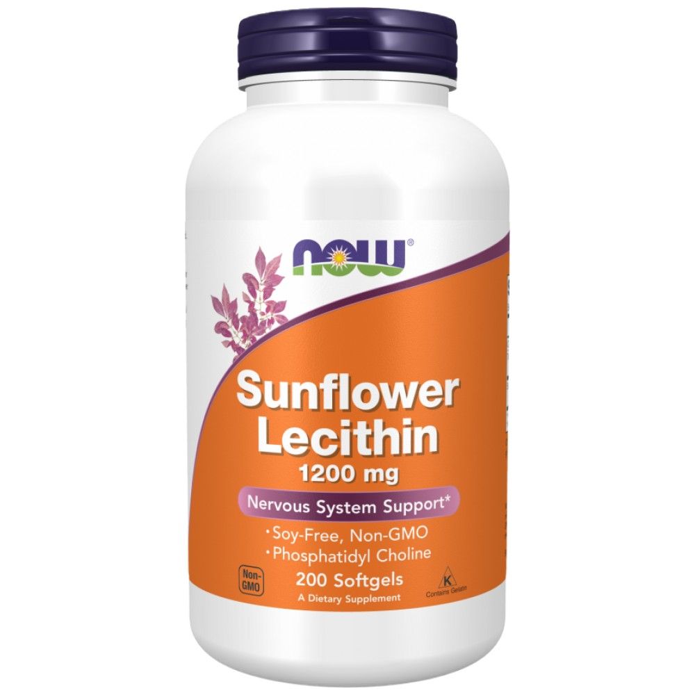 Lecithin de floarea -soarelui 1200 mg - 200 capsule de gel