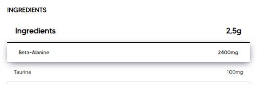 Pudră de beta-alanină - 300 de grame