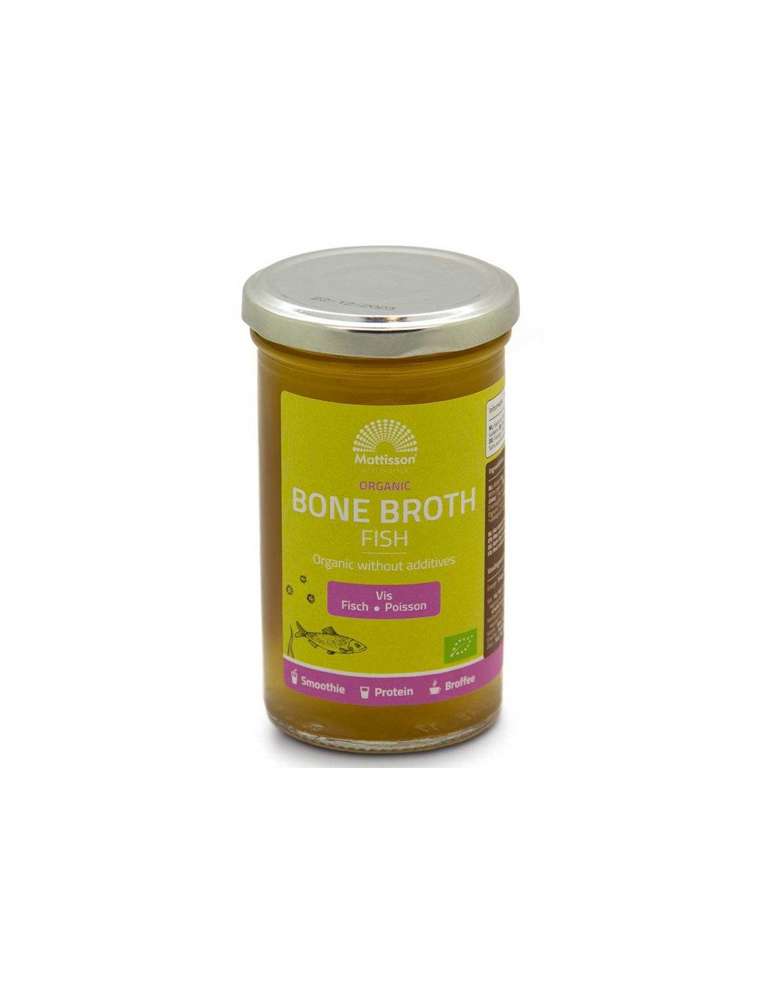 Bulion de oase de pește Bio, 240 ml Mattisson Healthstyle