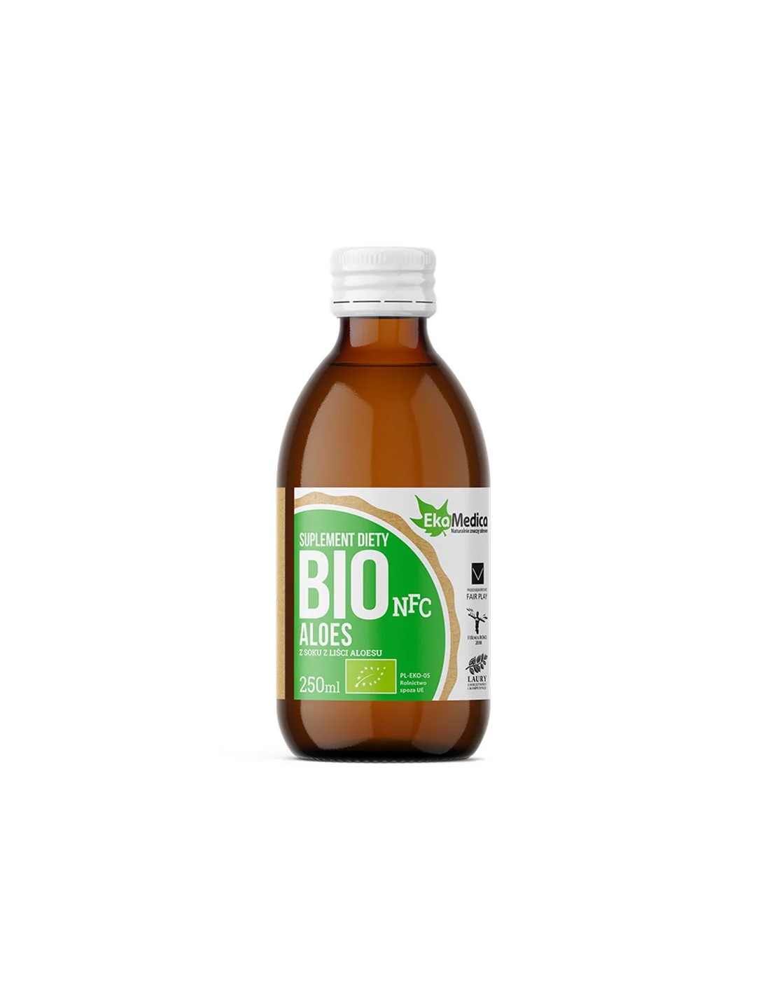 Suc organic de frunze de aloe vera - Digestie bună și imunitate puternică, 250 ml, 5 doze