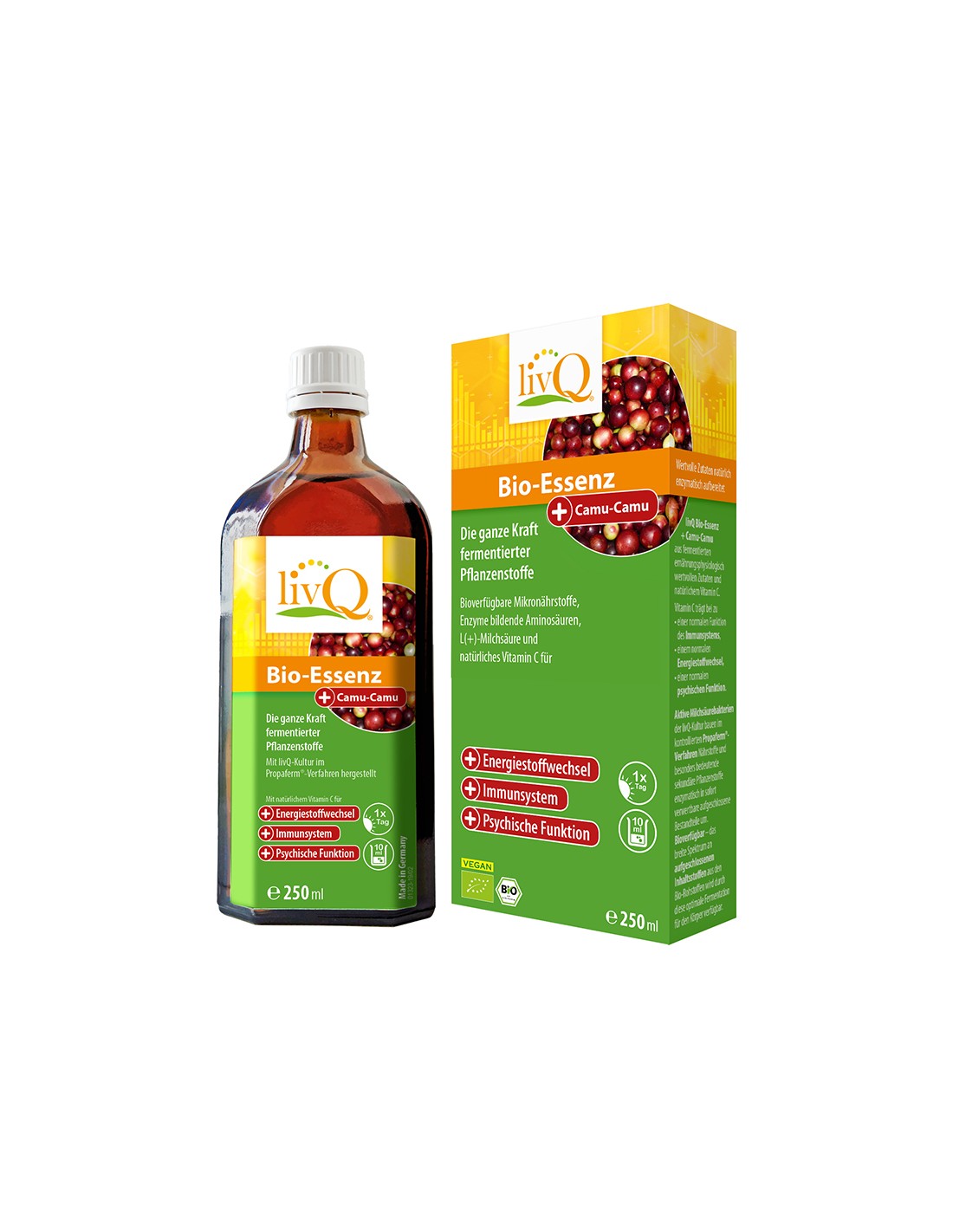 Sirop cu extract de plante fermentate cu Camu-camu Bio, 250 ml LivQ