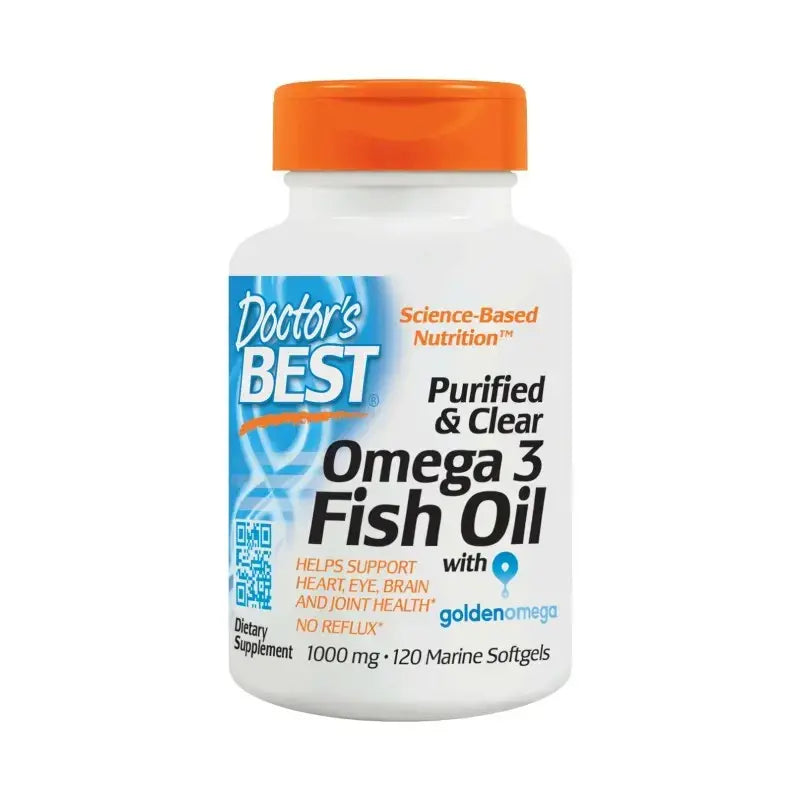 BEST Omega 3 Ulei de pește 1000 mg / Purificat și Limpede - 120 capsule de gel