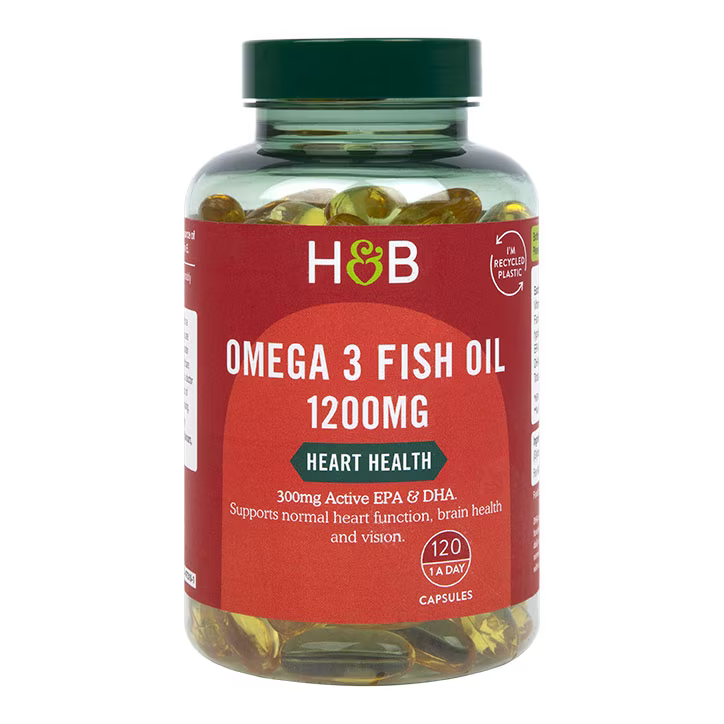 Ulei de pește concentrat Omega-3 (ulei de pește Omega 3) 1200 mg 120 capsule HOLLAND & BARRETT