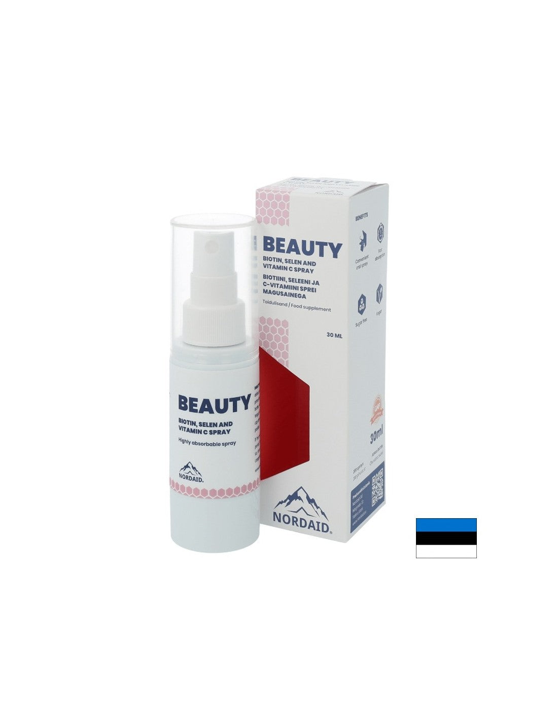 Formula de frumusete cu biotină, seleniu și vitamina C - Păr, piele și unghii - Spray de gură, 30 ml, 200 de spray-uri