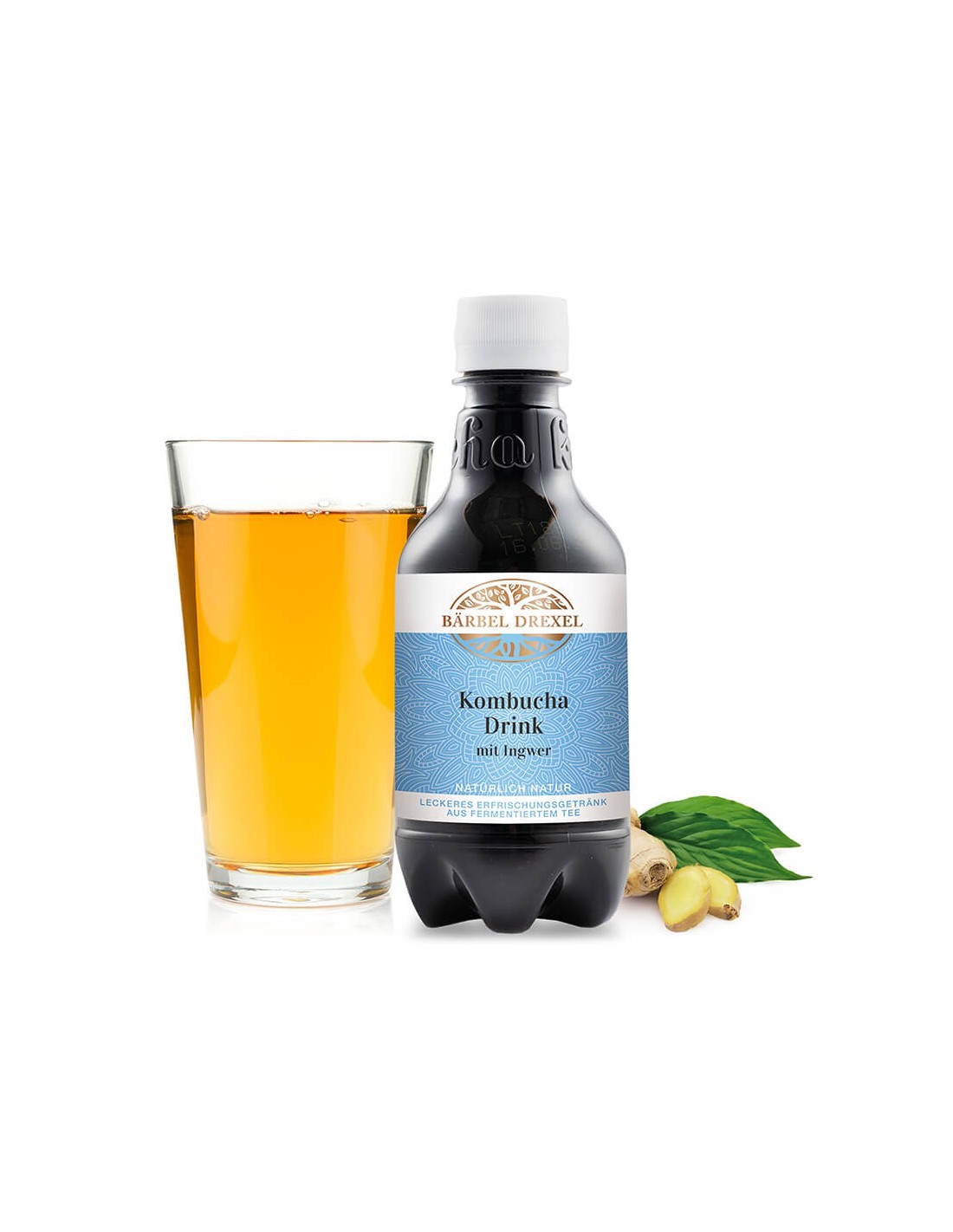 Kombucha și suc de ghimbir - Sănătate pentru stomac, ficat și sistemul cardiovascular, 330 ml.