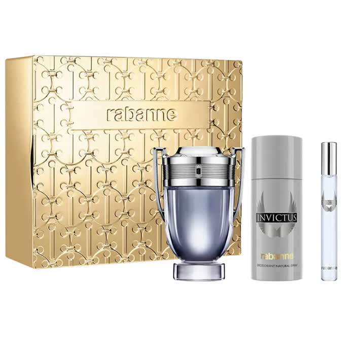 Paco Rabanne Invictus Eau De Toilette Spray 100ml Set 3 Bucuri